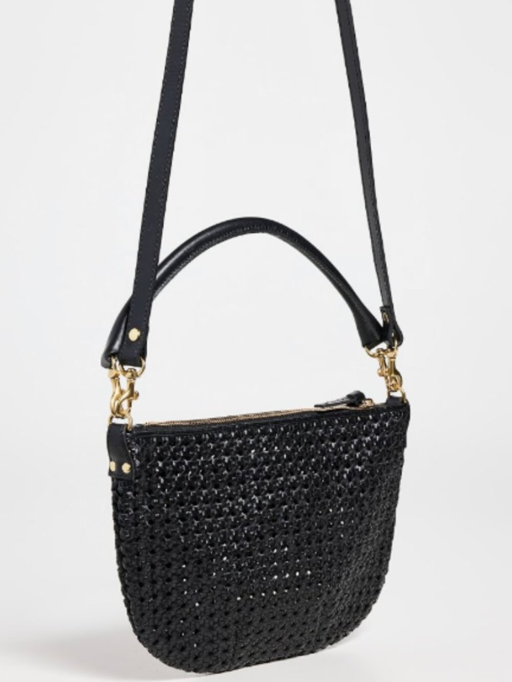 Clare V Petit Moyan Black Rattan
